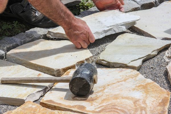 Stone Sidewalk Installation in Wentzville