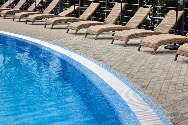 Poolside Hardscaping in Wentzville